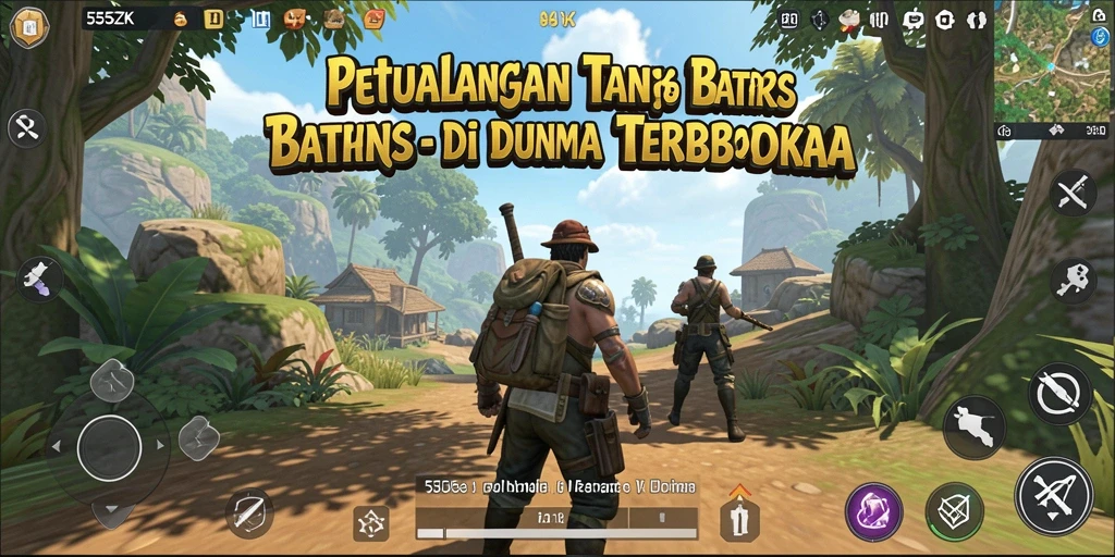 Gameplay 555ZK yang menampilkan eksplorasi dunia terbuka yang epik.