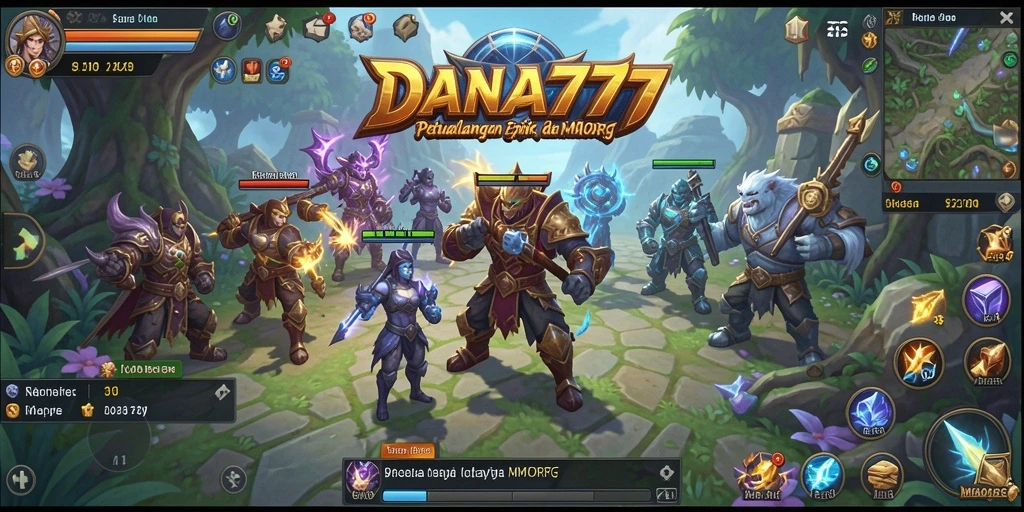 Tangkapan layar menunjukkan aksi seru di DANA777 dengan pertempuran MMORPG.
