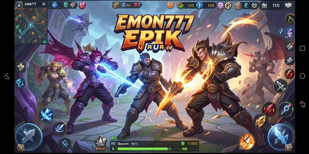 Tampilan gameplay seru di arena pertarungan MOBA.