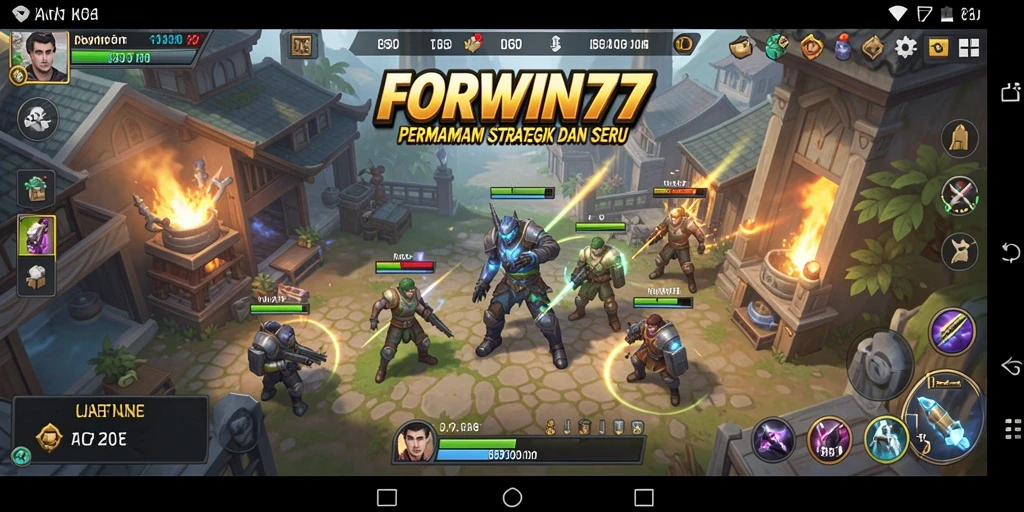 Tampilan gameplay FORWIN77 yang seru dengan strategi mendalam.