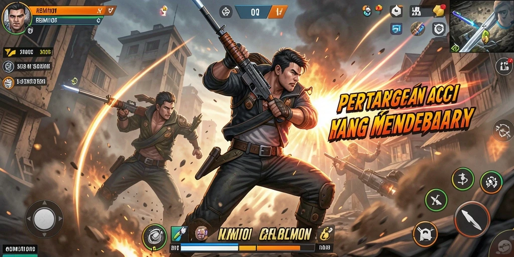 Tampilan gameplay REMI101 yang penuh aksi dan seru.
