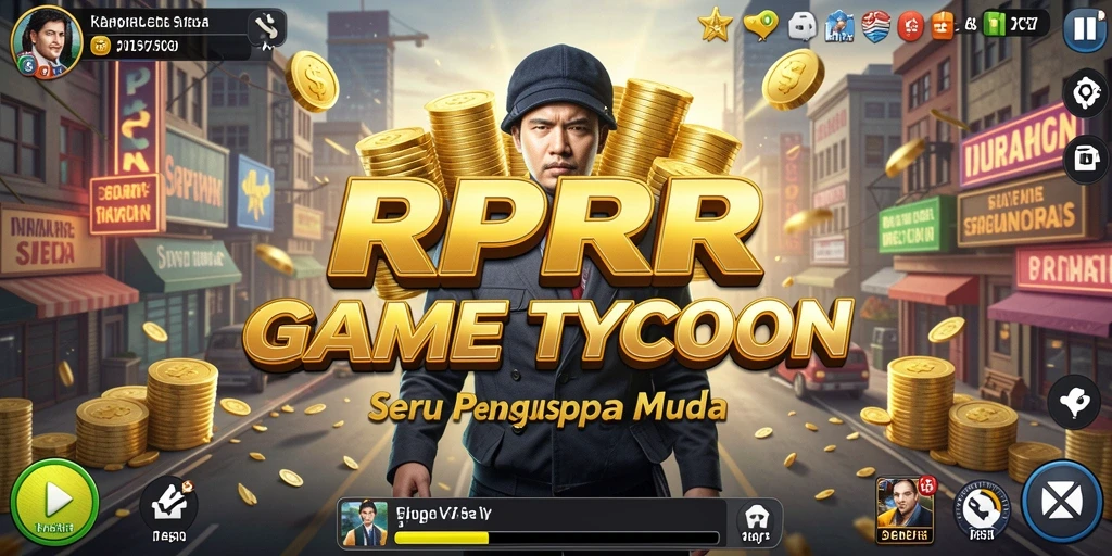 Screenshot gameplay RPRR yang menunjukkan keseruan membangun bisnis Tycoon.