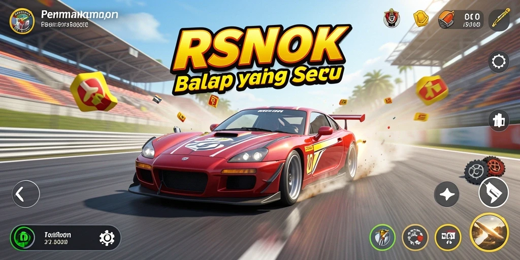Screenshot RSNOK menampilkan balapan seru dan grafis menakjubkan.
