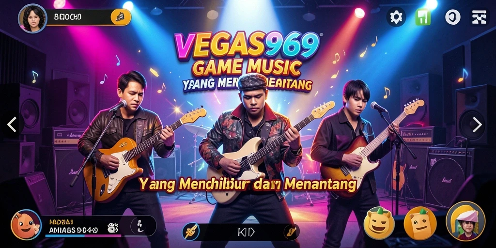 Screenshot permainan VEGAS969 menunjukkan keseruan bermain musik.